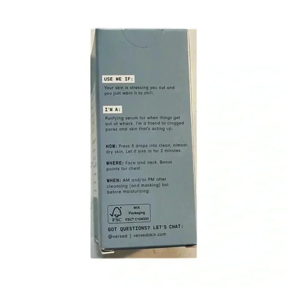 VERSED JUST BREATHE CLARIFYING SERUM 1 oz - Picture 2 of 2
